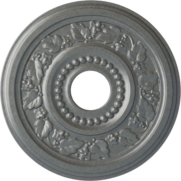 Ekena Millwork Genevieve Ceiling Medallion (Fits Canopies up to 3 1/2"), 16 1/8"OD x 3 1/2"ID x 7/8"P, Platinum CM16GNPLS - main